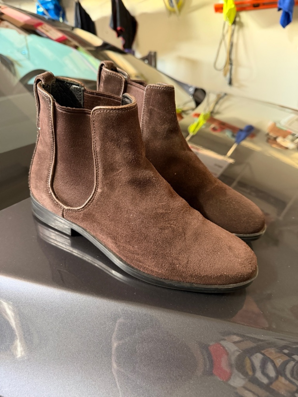 Coach Men's Brown Suede Chukka Chelsea Boots